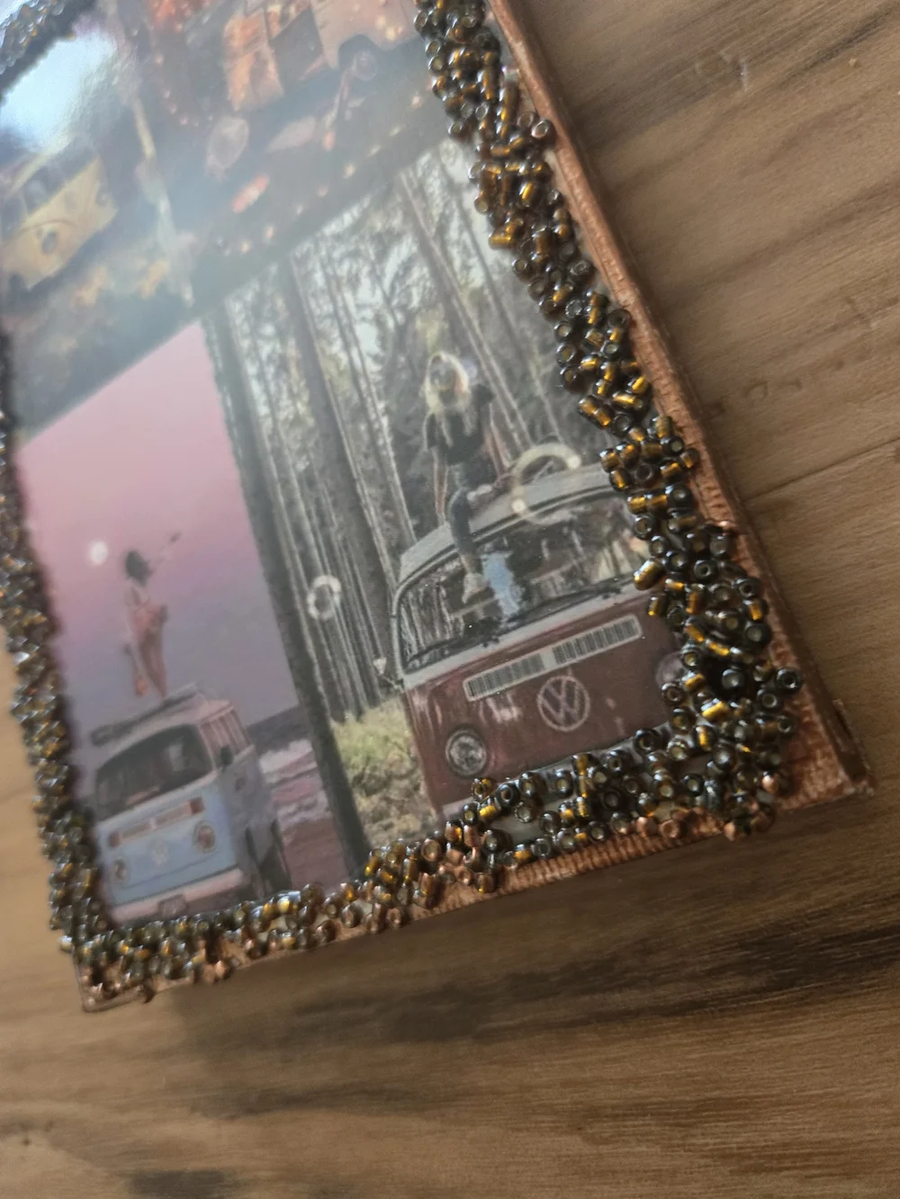 4/$15 Vintage Camper Van Photo Collage Wall Or Desk Accent 4x5